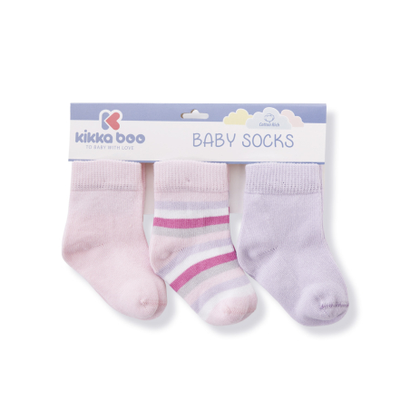 Бебешки чорапи Stripes Purple 6-12м