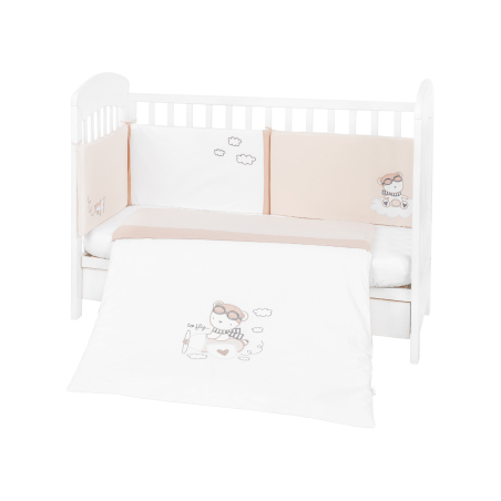 KikkaBoo Бебешки спален комплект 2 части EU style 70/140 с бродерия Dreamy Flight