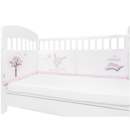 Обиколник с дунапрен Pink Bunny 180см