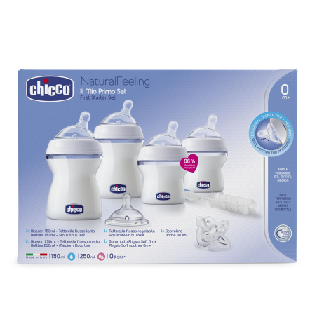 CHICCO Комплект шишета за хранене Natural Feeling 0м+