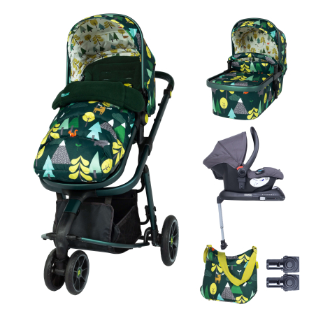 Комплект количка Cosatto Giggle 3 Into the wild 5в1, i-Size база и чувалче за крака