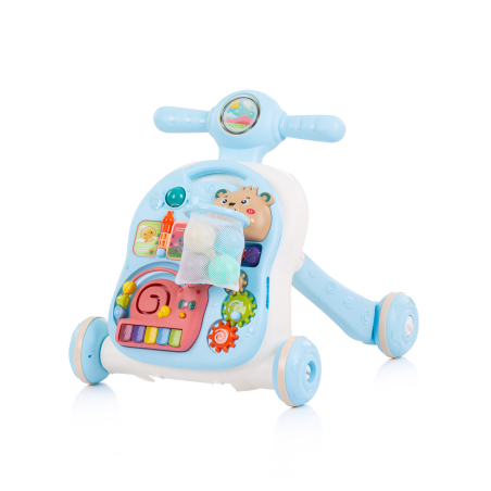 Chipolino  Музикална играчка на колела 3 в 1 Мече Синя
