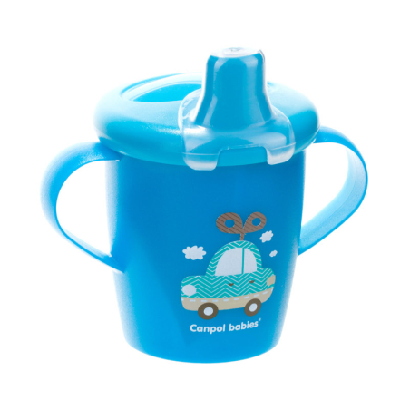 Неразливаща се чаша с дръжки и твърд накрайник TOYS 250 мл