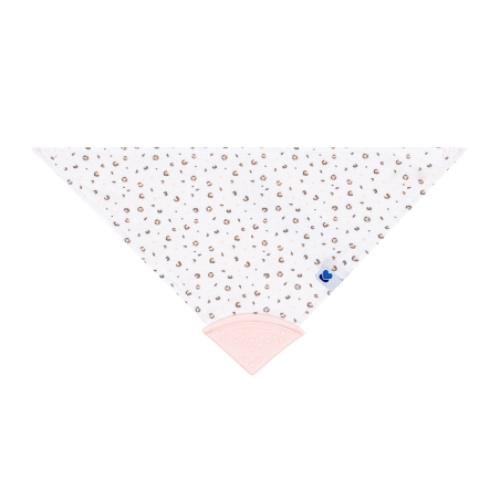 KikkaBoo Лигавник-бандана с чесалка Savanna Pattern Pink