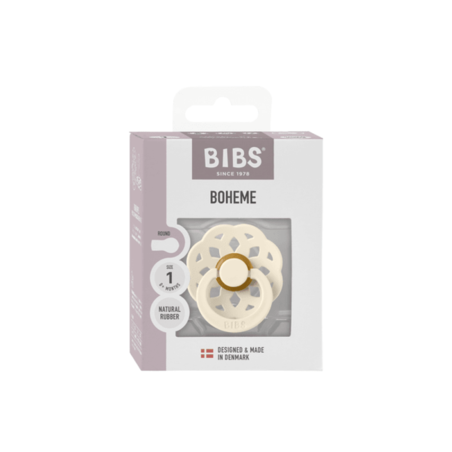 BIBS Boheme Залъгалка от Каучук 1 Брой цвят Ivory от 0-6 месеца