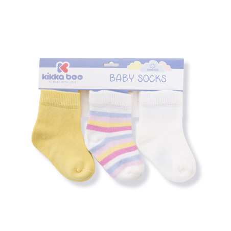Бебешки чорапи Stripes Yellow 0-6м