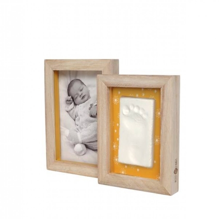 Petit ARTichaut 2 Дървени Рамки за Бебешки Отпечатък и Снимка Daisy Ochre