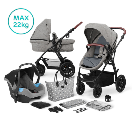  Количка KinderKraft Xmoov, 3в1, Сива 
