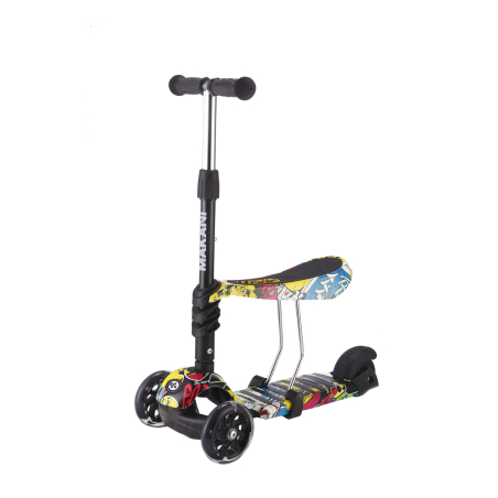 KikkaBoo Makani Тротинетка 3в1 Ride and Skate Train
