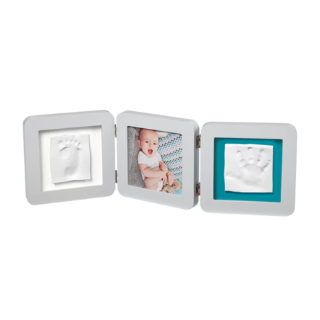 BABY ART MY BABY STILE РАМКА ЗА СНИМКА С 2 ОТПЕЧАТЪКА С ПАСТЕЛНА РАМКА С ЦВЕТНО ПАСПАРТУ