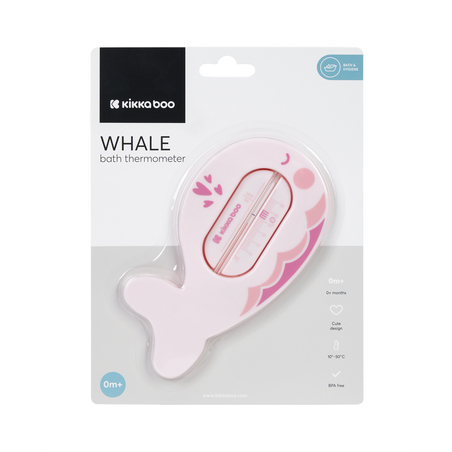 KikkaBoo Термометър за Вода Whale Pink