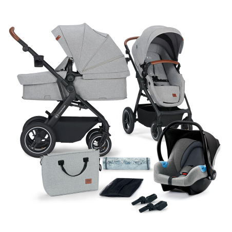  Количка KinderKraft B-TOUR, 3в1, Светлосива 
