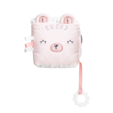 KikkaBoo Плюшено Кубче Bear With Me Pink