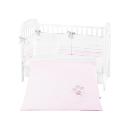 Бебешки спален комплект с бродерия 6 части 60/120 Dream Big Pink
