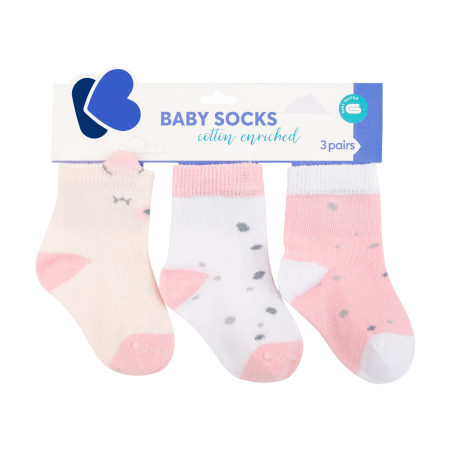 KikkaBoo Бебешки чорапи с 3D уши Bear with me Pink 1-2г