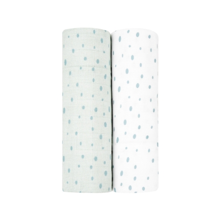 Комплект 2бр муселинови пелени 80х80 см Dots Blue