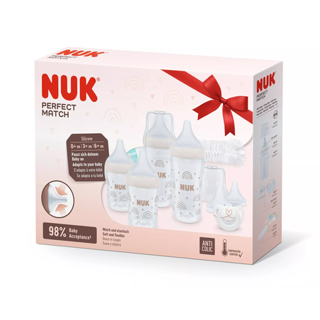 NUK Perfect Match Сет Perfect Start Стартов Комплект от 8 части с Дъга
