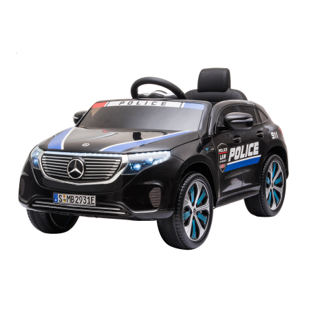 KikkaBoo Акумулаторна кола Licensed Mercedes Benz EQC400 Police Black