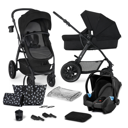 Количка KinderKraft Xmoov 2023, 3в1, Черна