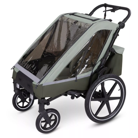 ABC Design Детска Количка за Колело Bicycle Trailer Tour Olive with 2 Comfort Seats & Air Wheels