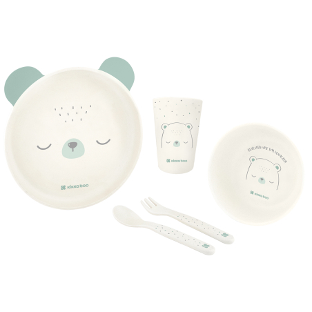 Сет за хранене пластмаса Bear with me Mint