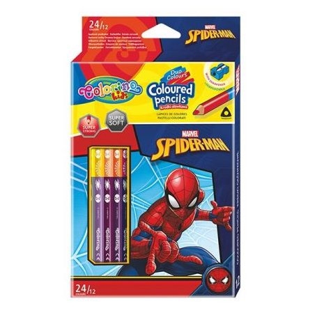 Цветни моливи Spiderman, 12 бр.
