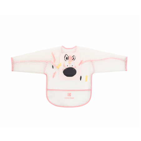 KikkaBoo Непромокаем лигавник с ръкави и джоб Arty Pink