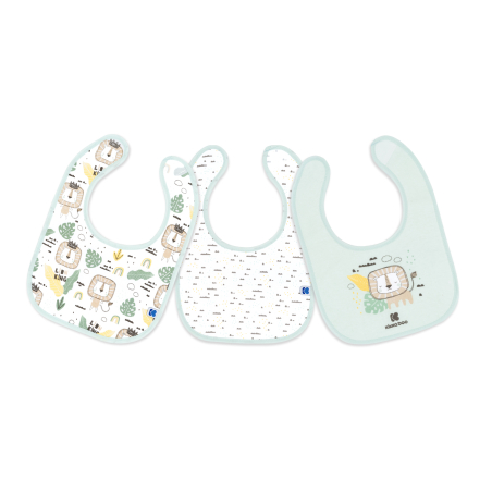 KikkaBoo Сет памучни лигавници 3 броя Savanna Mint