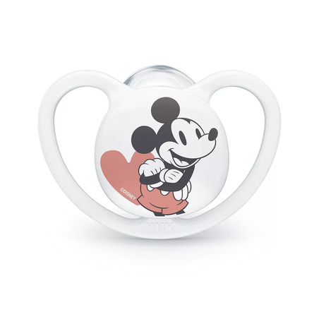 NUK Биберон Залъгалка Силикон 6-18 месеца 1 Брой Space Mickey с Кутия