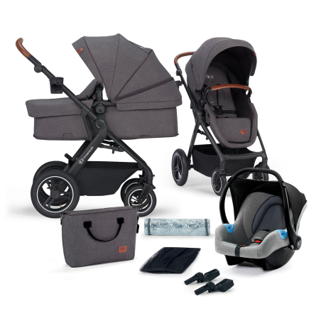  Количка KinderKraft B-TOUR, 3в1, Сива 