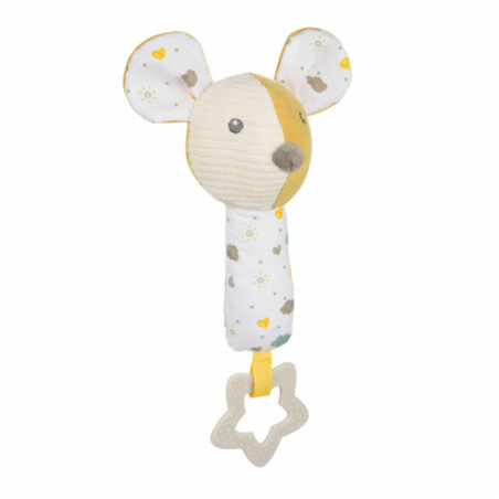Мека играчка със свирка и чесалка MOUSE