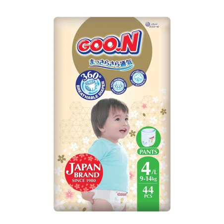 Goo.N Premium Soft Пакет от 44 броя Еднократни пелени гащички за деца с тегло от 9 до 14 кг