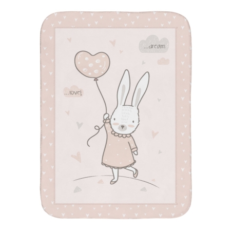 Супер меко бебешко одеяло 110/140 см Rabbits in Love