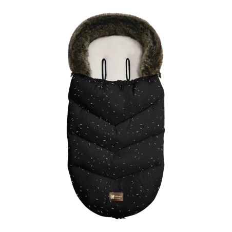 Чувалче за количка Luxury Fur Confetti Black