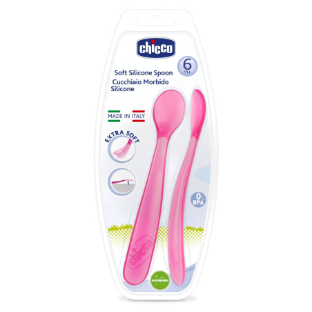 CHICCO Меки силиконови лъжички 6м+