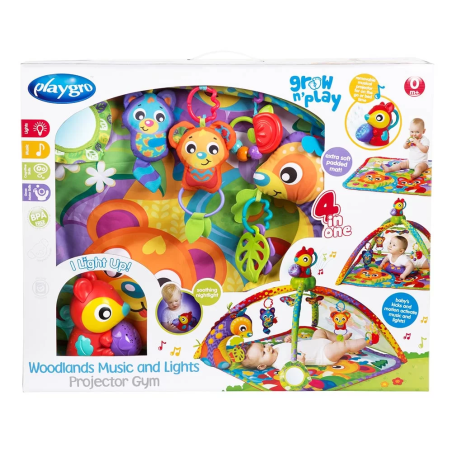 PLAYGRO АКТИВНА ГИМНАСТИКА СЪС СВЕТЛИНИ, ЗВУЦИ И ПРОЕКТОР 0М+