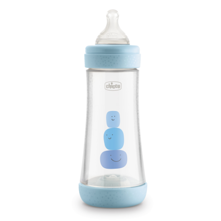 CHICCO Шише Perfect 5 РР 6м+ 300 мл. за момиче синьо