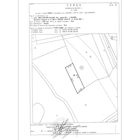 7000лв 1дк Парцел в село Вълково