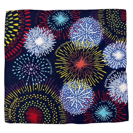 Jacob Cohen Cotton Pocket Print Scarf