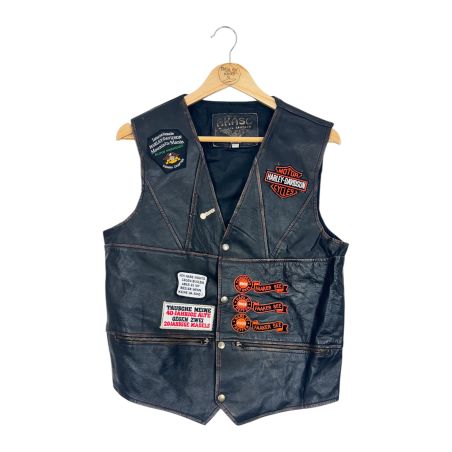 Akaso Leather Biker Vest (M)