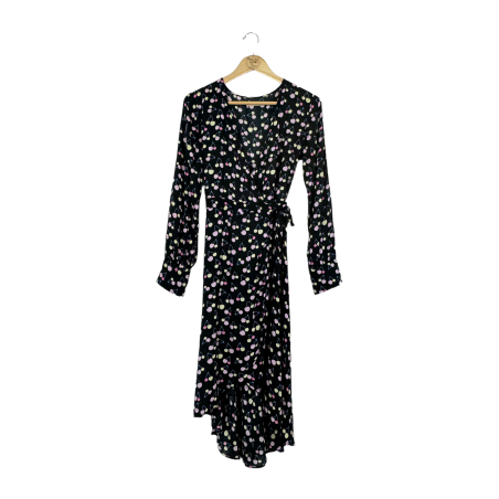 Levete Room Cherry Print Midi Wrap Dress (S)