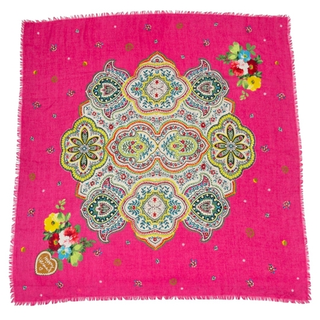 Codello scarf Happy Heimat with ornaments and heart