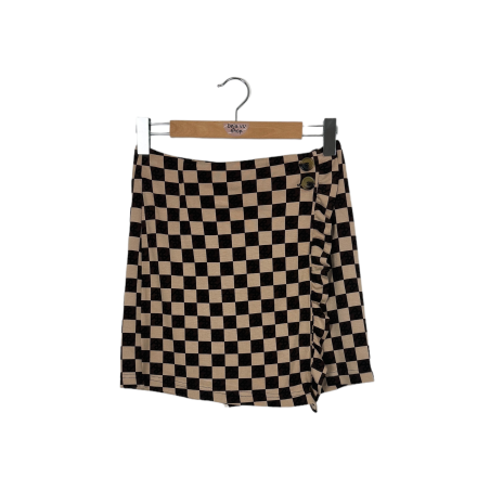 Baum und Pferdgarten Jelena checked mini wrap skirt (S)