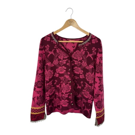 Oleana Плетена жилетка  на цветя (XL)