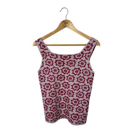 Oleana плетен потник вълна и коприна (L)