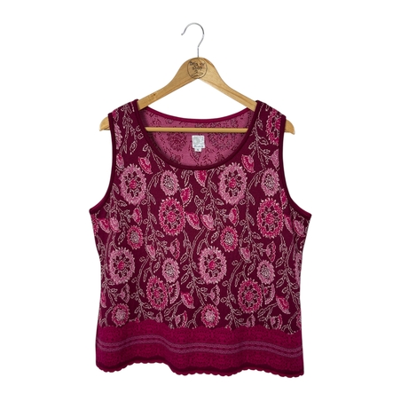 Deerberg Knitted Floral Tank Top (L)