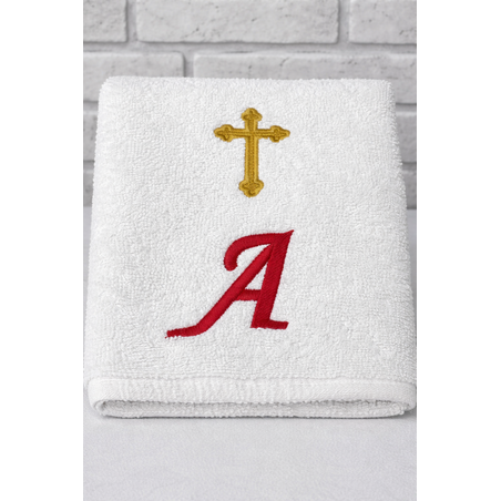 Комплект кърпи за кръщене с бродерия момиче