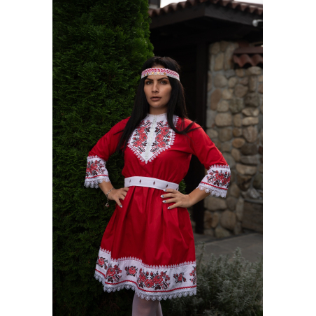 рокля с етно мотиви 1