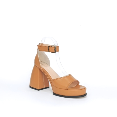 Women's elegant sandals /  eco leather / taba /7817