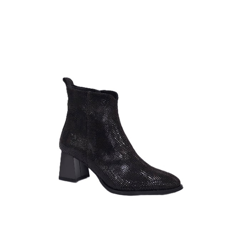 Дамски елегантни боти/ естествена  кожа / 74-15/кафяво